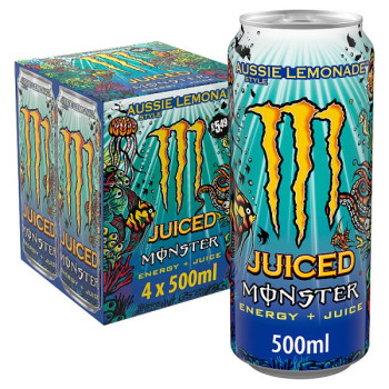 Monster Energy Drink Aussie Style Lemonade 4 x 500ml (6 x 4x500ml)