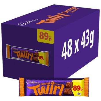Cadbury Twirl Orange Chocolate Bar 43 g (48 x 43g)