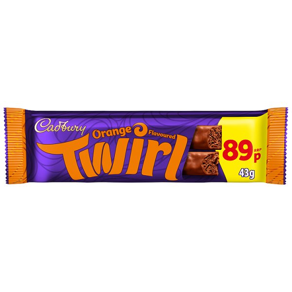 Cadbury Twirl Orange Chocolate Bar 43 g (48 x 43g)