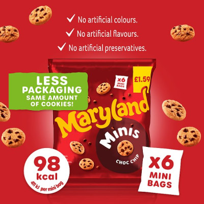 Maryland 6 Minis Choc Chip 118.8g (10 x 118.8g)
