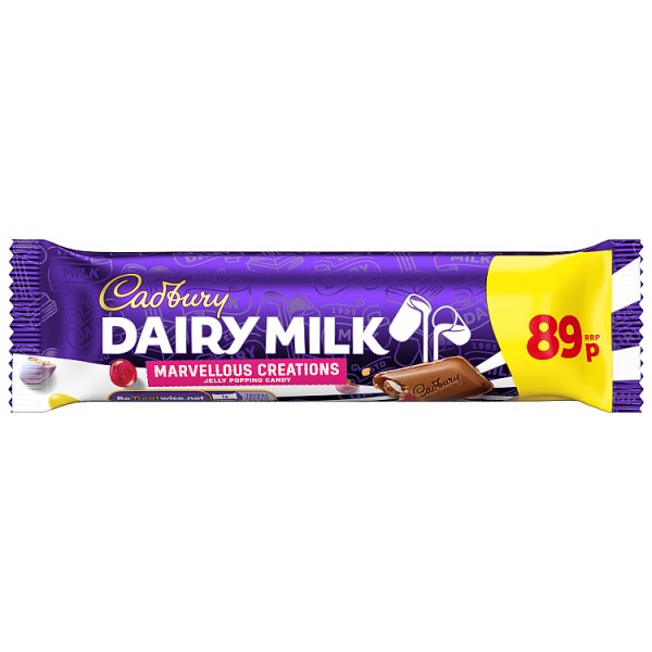 Cadbury Dairy Milk Chocolate Marvellous Creations Jelly Popping Candy Bar 47g (24 x 47g)