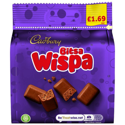 Cadbury Bitsa Wispa Chocolate Bag 85 g (10 x 85g)