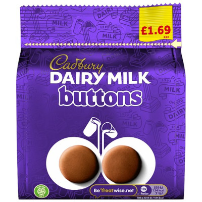 Cadbury Dairy Milk Buttons Chocolate Bag 85 g (10 x 85g)