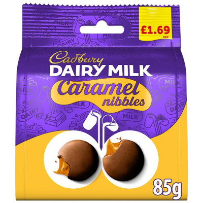 Cadbury Dairy Milk Caramel Nibbles Chocolate Bag 85 g (10 x 85g)
