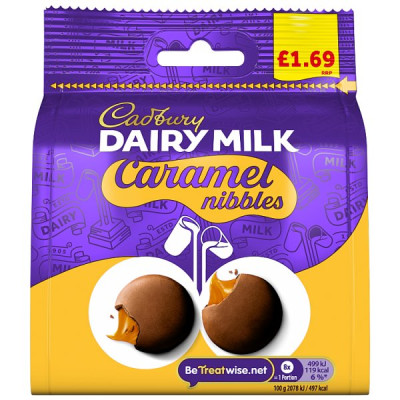 Cadbury Dairy Milk Caramel Nibbles Chocolate Bag 85 g (10 x 85g)