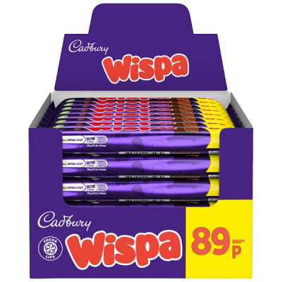 Cadbury Wispa Chocolate Bar 36g (48 x 36g)