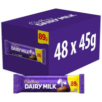 Cadbury Dairy Milk Chocolate Bar 45 g (48 x 45g)