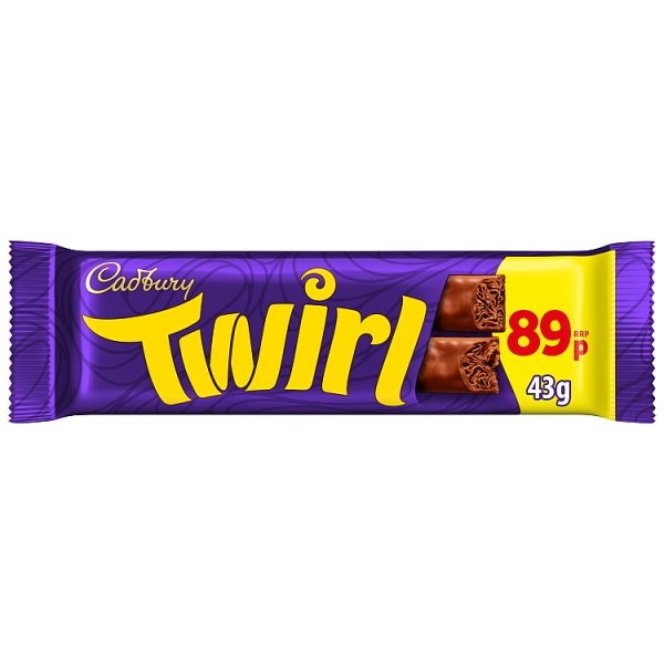 Cadbury Twirl Milk Chocolate Bar 43 g (48 x 43g)