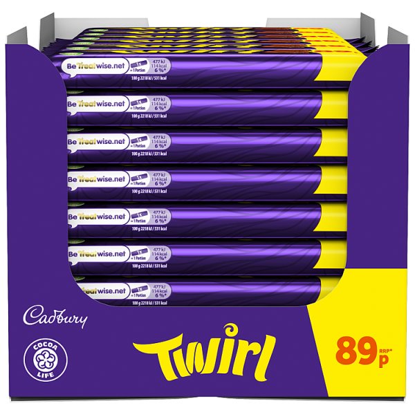 Cadbury Twirl Milk Chocolate Bar 43 g (48 x 43g)