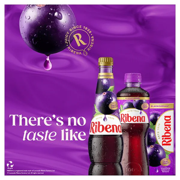 Ribena Blackcurrant  Juice Drink Carton 1L (12 x 1ltr)