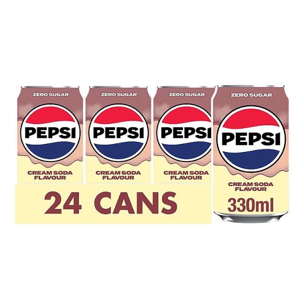 Pepsi Treats Cream Soda Flavour Cans 24 x 330ml (24 x 330ml)