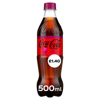 Coca-Cola Zero Sugar Cherry 500ml PM £1.40 (12 x 500ml) Coca-Cola Zero Sugar Cherry 500ml PM £1.40 (12 x 500ml)