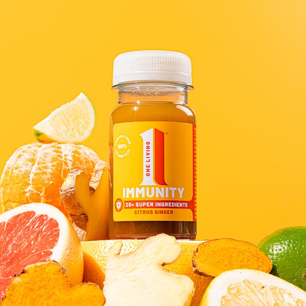 One Living Immunity Citrus Ginger 100ml (8 x 100ml)
