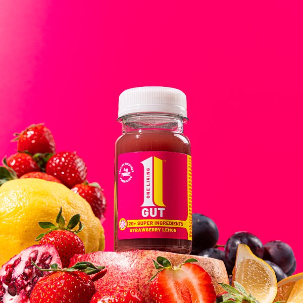 One Living Gut Strawberry Lemon 100ml (8 x 100ml)