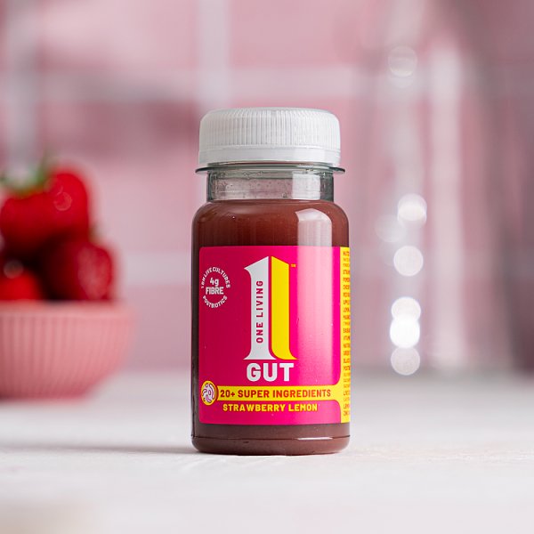 One Living Gut Strawberry Lemon 100ml (8 x 100ml)