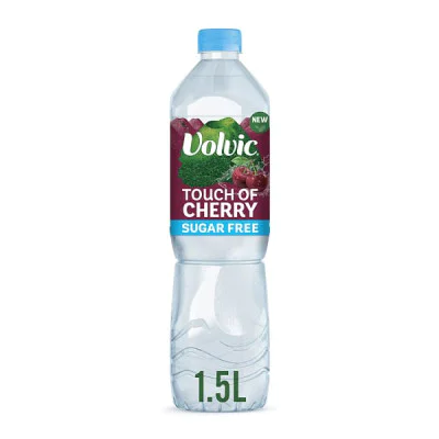 Volvic Touch of Fruit Sugar Free Cherry Natural Flavoured Water 1.5L (6 x 1.5ltr)