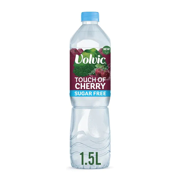 Volvic Touch of Fruit Sugar Free Cherry Natural Flavoured Water 1.5L (6 x 1.5ltr)