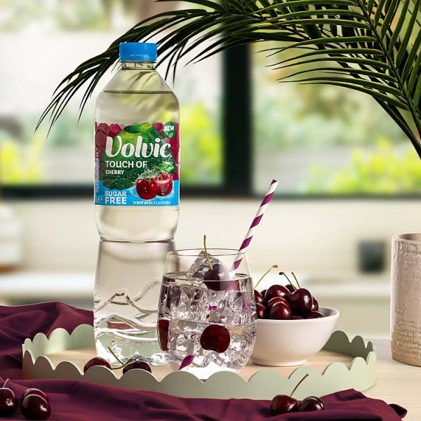 Volvic Touch of Fruit Sugar Free Cherry Natural Flavoured Water 1.5L (6 x 1.5ltr)