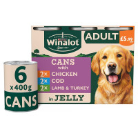WINALOT Classics Mixed in Jelly Wet Dog Food 6x400g PMP (4 x 6x400g)