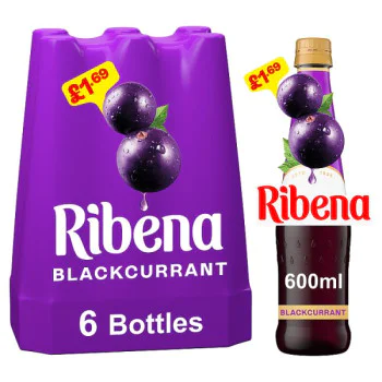 Ribena Blackcurrant Squash 600ml (6 x 600ml) Ribena Blackcurrant Squash 600ml (6 x 600ml)