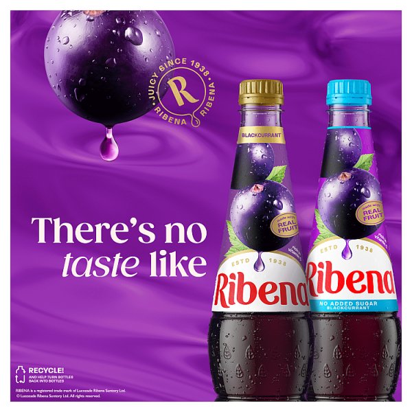 Ribena Blackcurrant Squash 600ml (6 x 600ml)