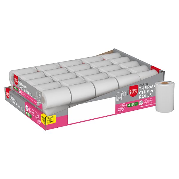CaterPro 10 Large Paper Thermal Chip & Pin Rolls (1 x 10s)