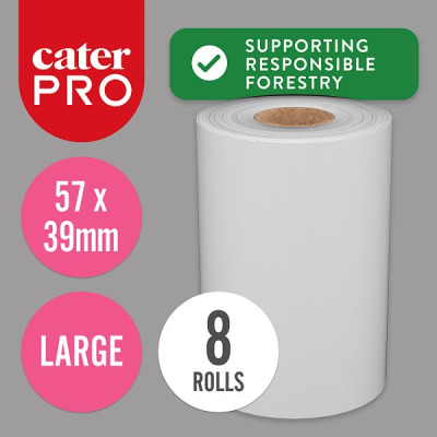 CaterPro 10 Large Paper Thermal Chip & Pin Rolls (1 x 10s)