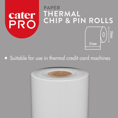 CaterPro 10 Large Paper Thermal Chip & Pin Rolls (1 x 10s)