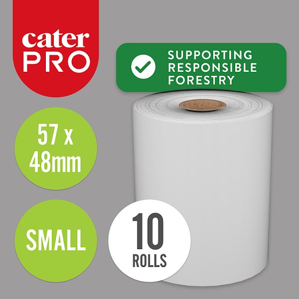 CaterPro 10 Small Paper Thermal Till Rolls (5 x 10s) CaterPro 10 Small Paper Thermal Till Rolls (5 x 10s)