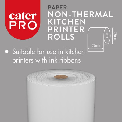 CaterPro 8 Paper Non-Thermal Kitchen Printer Rolls (1 x 8s)