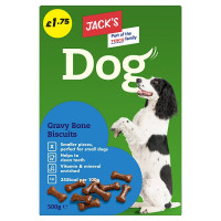 Jack's Dog Gravy Bone Biscuits 500g (5 x 500g)