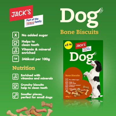 Jack's Dog Bone Biscuits 400g (5 x 400g)