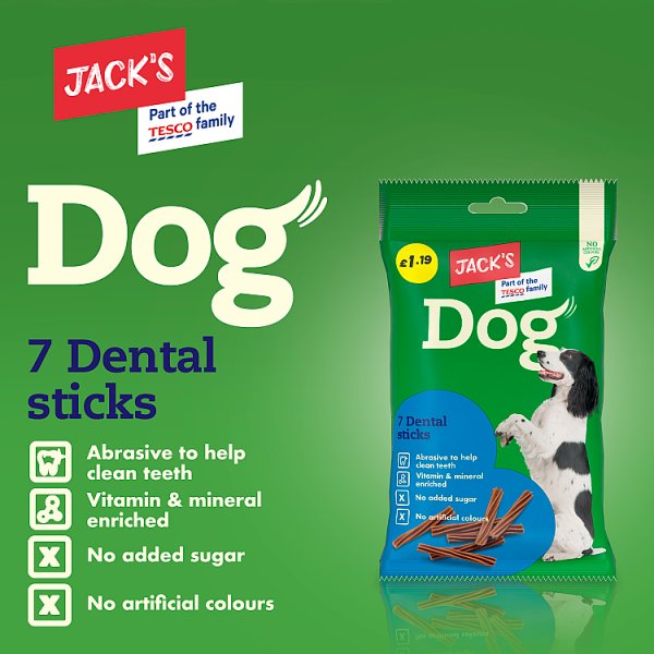 Jack's 7 Dog Dental Sticks 180g (13 x 180g)