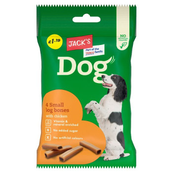 Jack's 4 Dog Small Log Bones with Chicken 180g (14 x 180g)