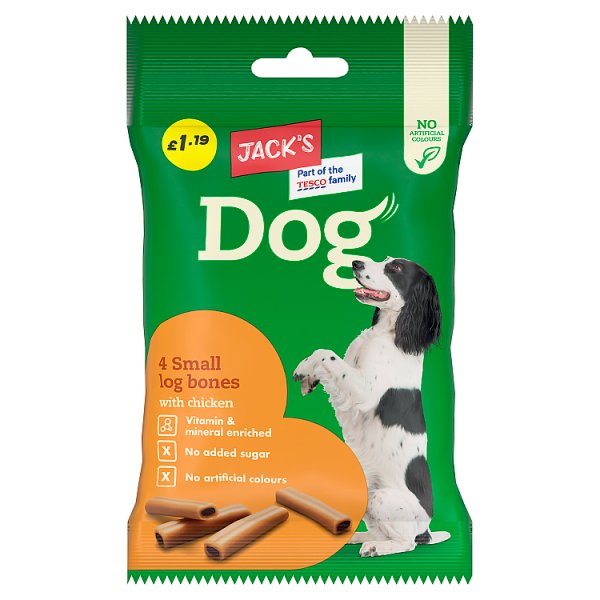 Jack's 4 Dog Small Log Bones with Chicken 180g (14 x 180g)