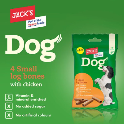 Jack's 4 Dog Small Log Bones with Chicken 180g (14 x 180g)