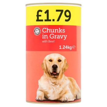 Euro Shopper Chunks in Gravy with Beef 1.24kg (6 x 1.24kg)