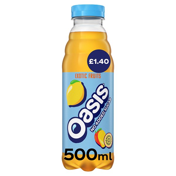 Oasis Exotic Fruits No Added Sugar 500ml PM (12 x 500ml)