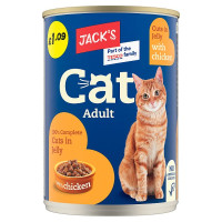 Jack's Adult Cat 100% Complete Cuts in Jelly with Chicken 415g (12 x 415g)