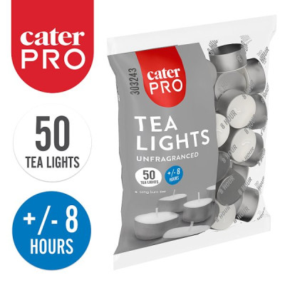 CaterPro 50 Tea Lights 8hours (1 x 50s)
