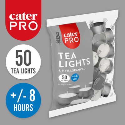 CaterPro 50 Tea Lights 8hours (1 x 50s)