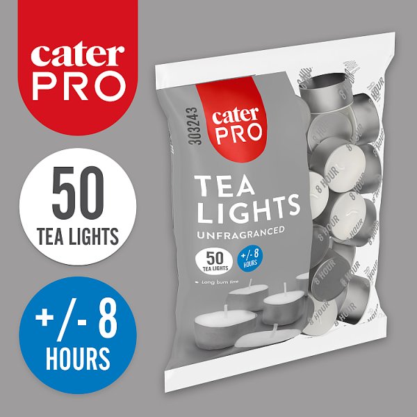 CaterPro 50 Tea Lights 8hours (1 x 50s)