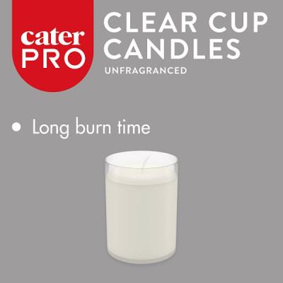 CaterPro 24 Clear Cup Candles (6 x 24s)
