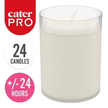 CaterPro 24 Clear Cup Candles (1 x 24s) CaterPro 24 Clear Cup Candles (1 x 24s)