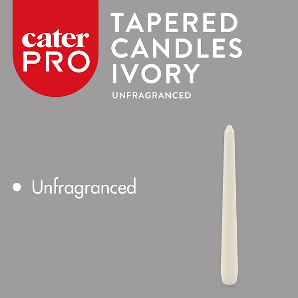 CaterPro 50 Tapered Candles Ivory 200mm (4 x 50s) CaterPro 50 Tapered Candles Ivory 200mm (4 x 50s)