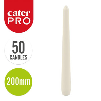 CaterPro 50 Tapered Candles Ivory 200mm (1 x 50s) CaterPro 50 Tapered Candles Ivory 200mm (1 x 50s)