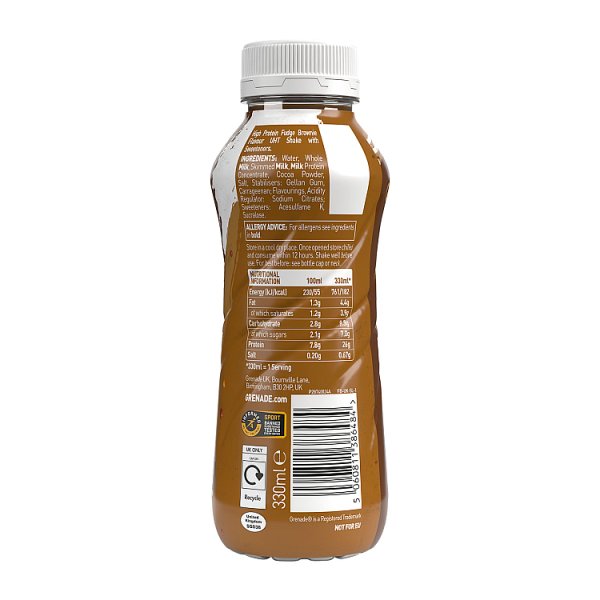 Grenade Fudge Brownie Flavour Protein Shake 330ml (8 x 330ml)