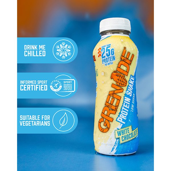Grenade White Chocolate Flavour Protein Shake 330ml (8 x 330ml)