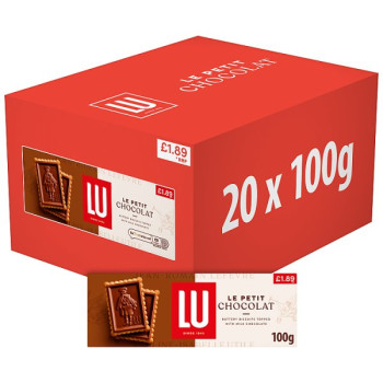 LU Le Petit Chocolat Chocolate Biscuits 100g (20 x 100g)