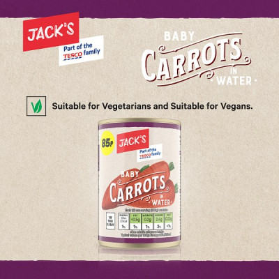 Jack's Baby Carrots in Water 300g (12 x 300g)
